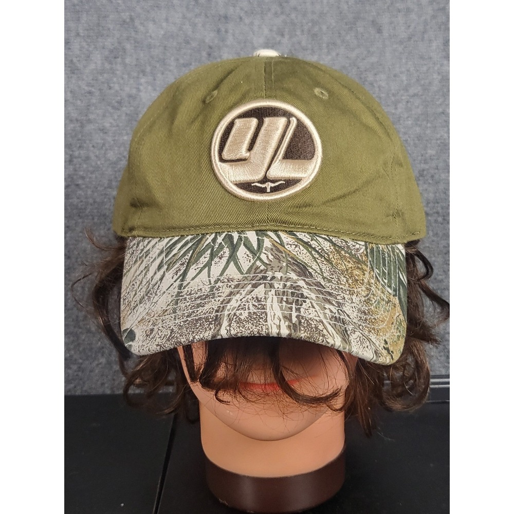 GameGuard Outdoors Hat Men OS Olive Green Embroidered Logo Camo Bill Hunting Cap